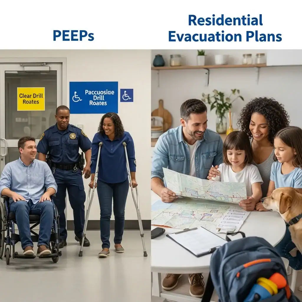 PEEPs vs Residential Evacuation Plans for safety