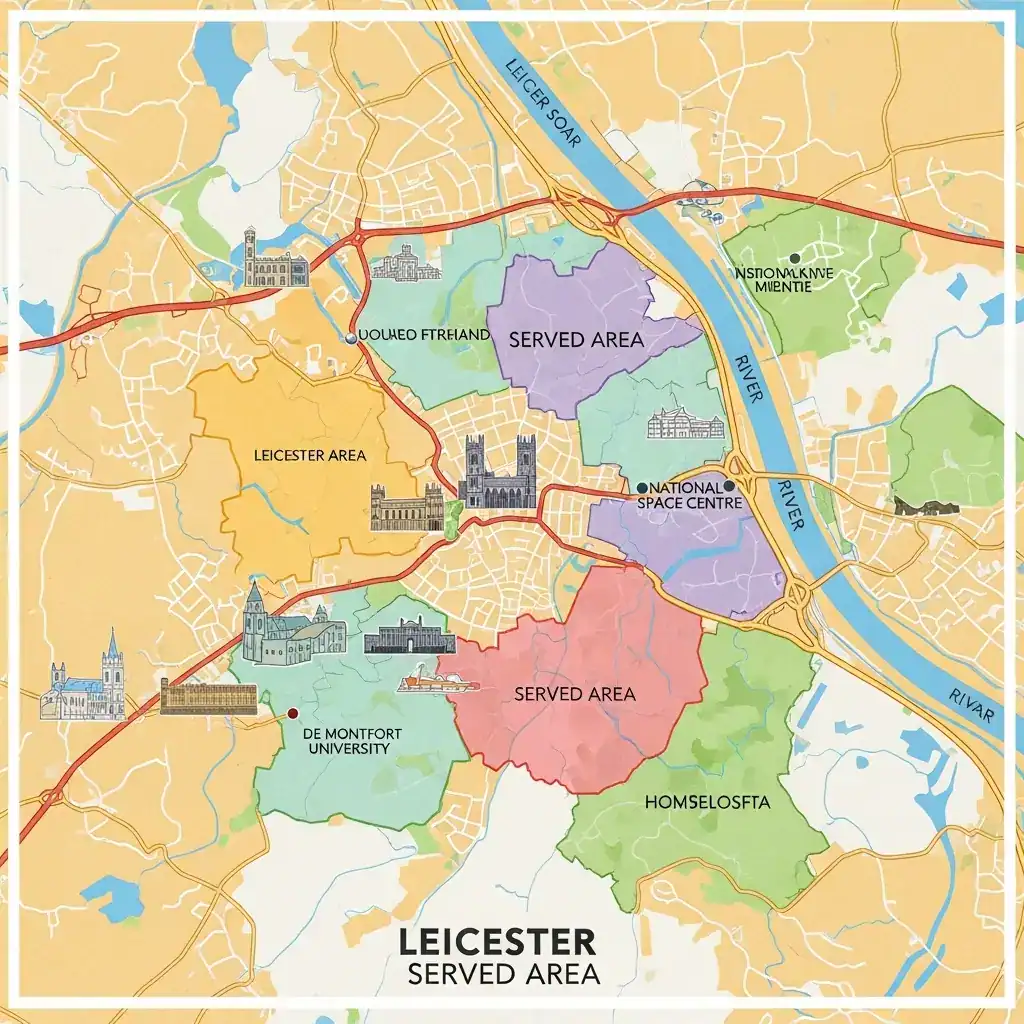 Serve fire safety areas in Leicester, UK